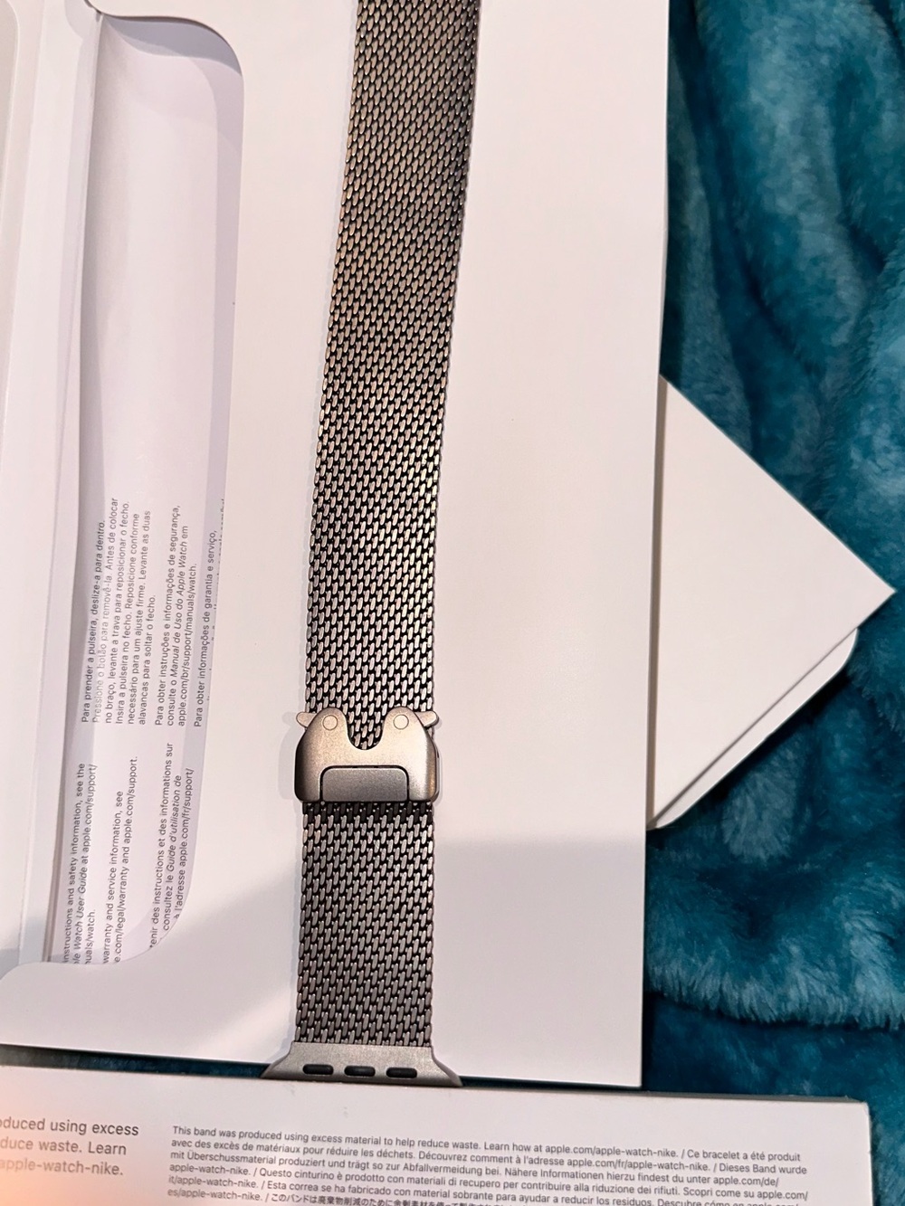 Silver Milanese Mesh Watch Band — Men's Replacement Strap. Like new. No flaws